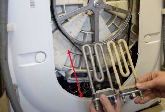 Замена тэна в стиральной машине с вертикальной загрузкой
