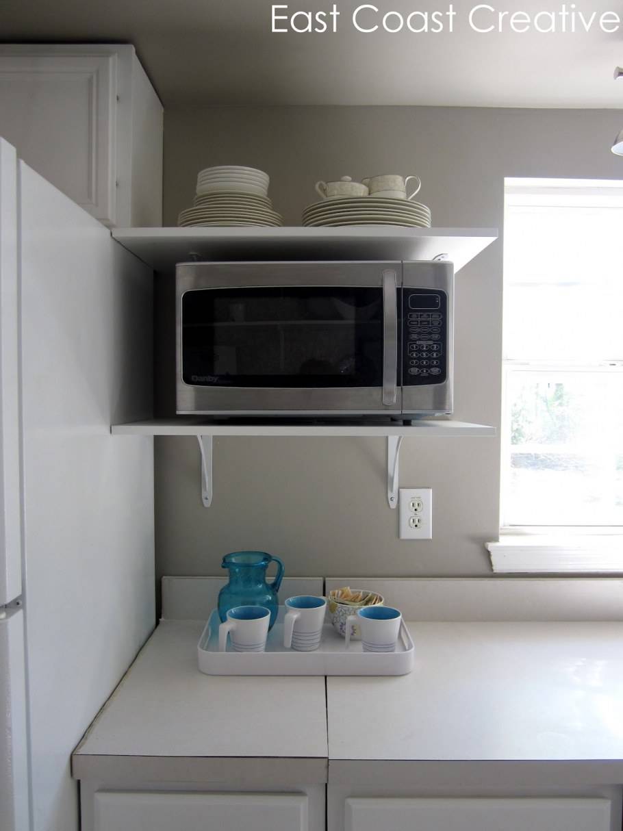 Куда поставить микроволновку на кухне – 25 удачных решений