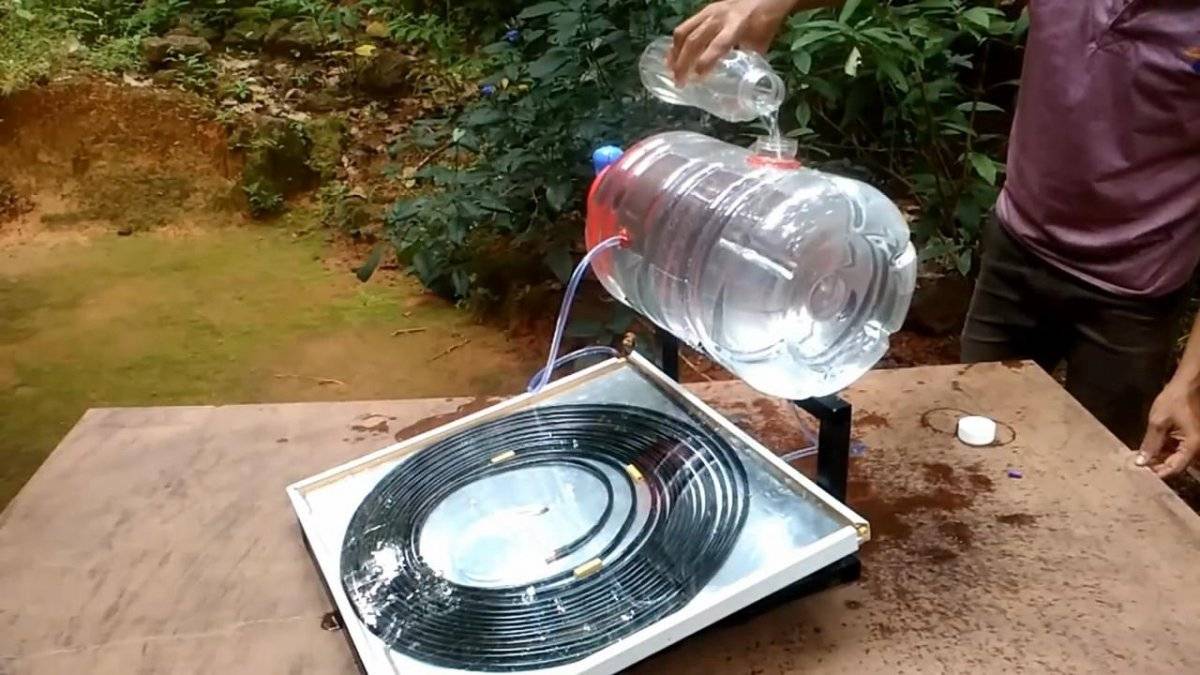 Как дешево самому сделать солнечный водонагреватель для дачи