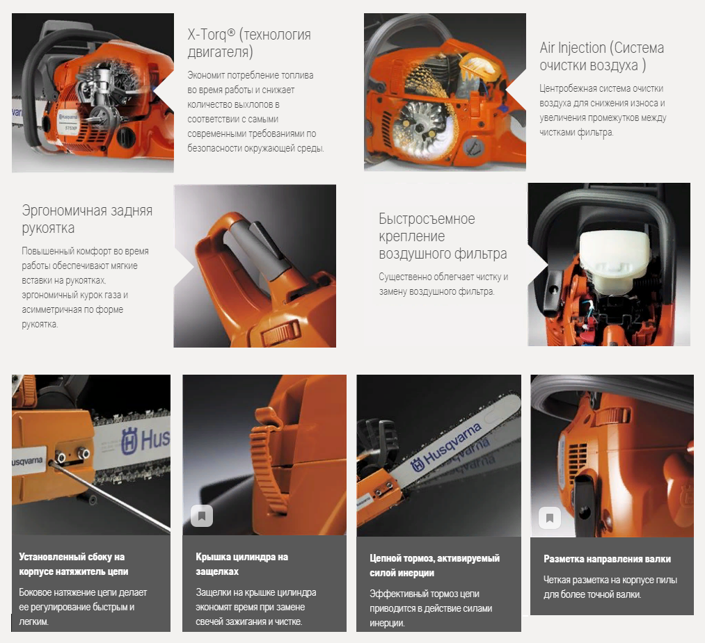 Бензопилы хускварна (husqvarna) — модели, характеристики, ремонт