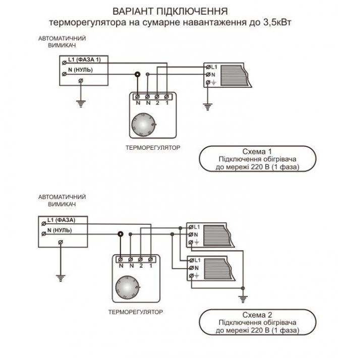 Установка инфракрасных обогревателей и подключение терморегулятора