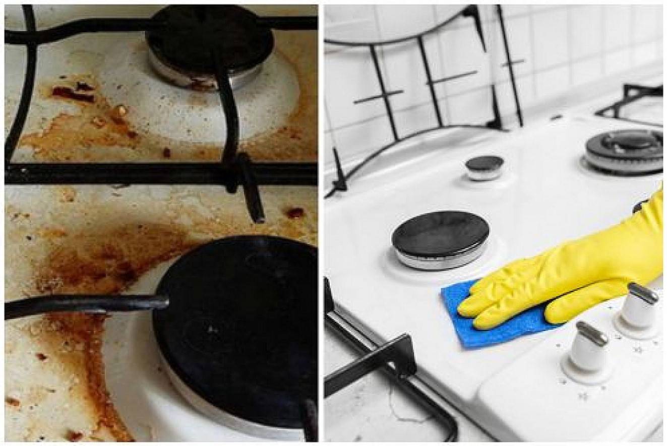 Как почистить плиту от жира и нагара в домашних условиях