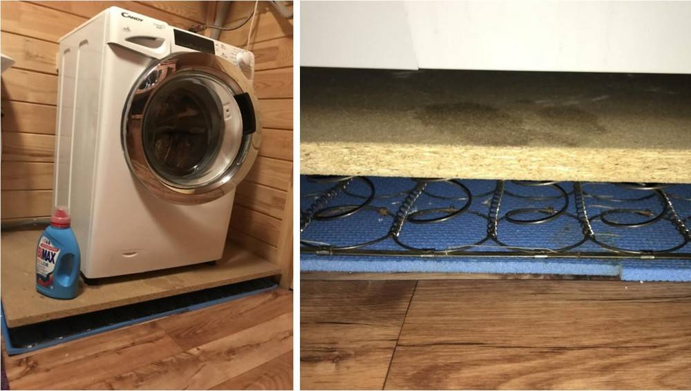 Способы установки стиральной машины на деревянном полу