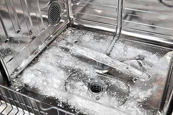 Почему на дне посудомоечной машины остается пена: причины и решение проблемы