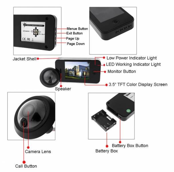 Обзор лучших проводных и беспроводных wi fi видеоглазков для входной двери; дверные приборы с монитором, датчиком движения и записью look, i-corder, protect
