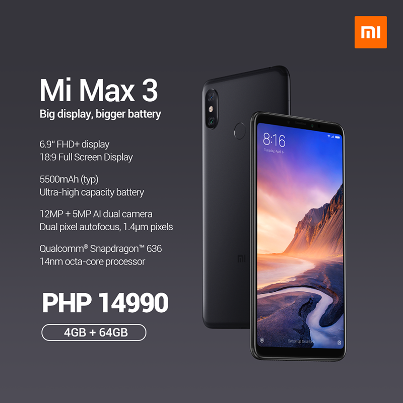 Mi max 2 - флагманский 6,44-дюймовый смартфон от компании xiaomi