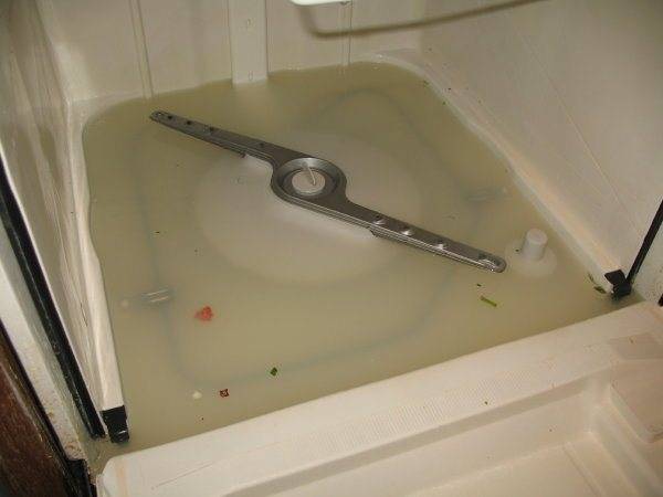 Посудомоечная машина не сливает воду: стоит вода в посудомойке