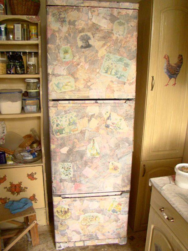 Как выполнить декупаж холодильника своими руками (инструкция и фото)