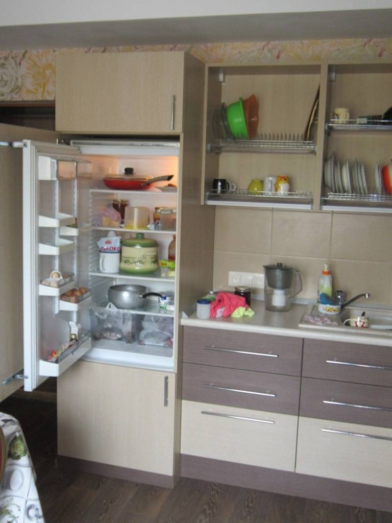 Установка встраиваемого холодильника своими руками - инструкция