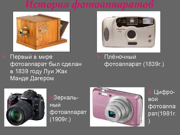 История видео и телекамер презентация, доклад, проект
