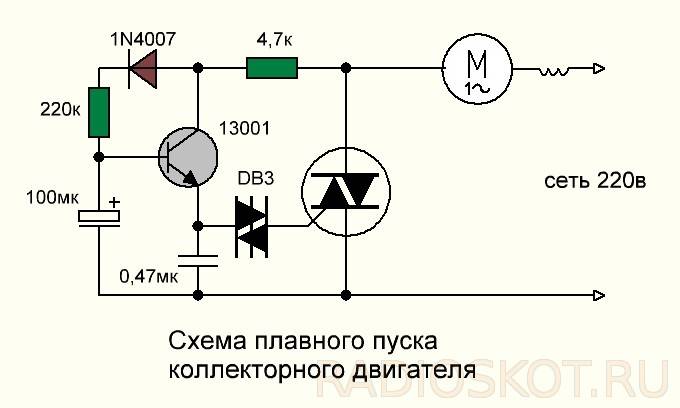 Как сделать плавный пуск для электроинструмента своими руками, причины использования и электросхемы модулей